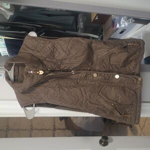 Women's Brown Quilted Vest